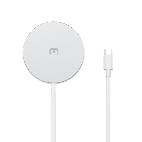 MB - 15W Magnetic Wireless Charger (MagSafe Compatible) - White