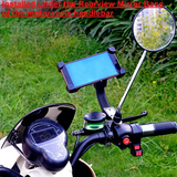 Universal Motorcycle Mirror Phone Mount - Black