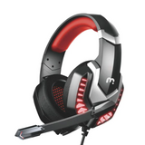 MB - J30 Gaming Headset w/ LED Light - Red