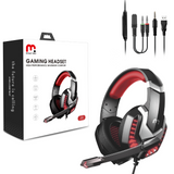 MB - J30 Gaming Headset w/ LED Light - Red