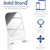 AU - Universal Stand with Mirror for Smartphones & Tablets - White