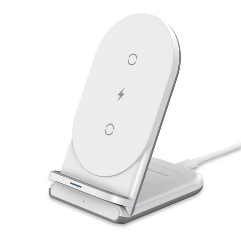 MB - 2-in-1 Wireless Charging Station - White