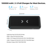 MB - 10,000 mAh Wireless Power Bank w/ Kickstand - Black