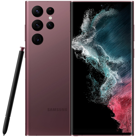 Samsung Galaxy S22 Ultra 5G-128GB-Unlocked - Burgundy (New)