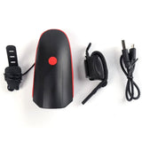 Bicycle 2 in 1 Horn + Light - Black/Red