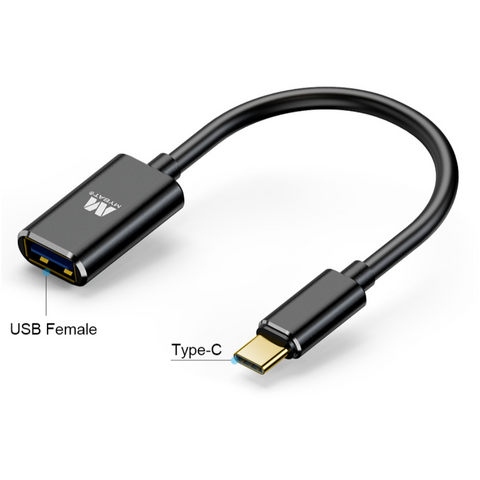 MB - USB-C OTG Adapter (USB-C to USB Female) - Black