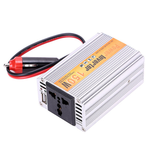 150W Car Power Inverter - DC 12V to AC 110V & USB w/ Cable