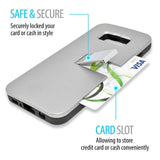 Samsung S8 Plus - Slim Armor Hybrid Case w/ Card Hold & Kickstand - Silver