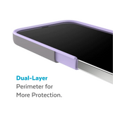 SP - CandyShell Pro Case w/ MagSafe Compatible for iPhone 14 Pro - Cloudy Grey/Spring Purple