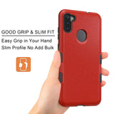 MB - Premium Protector Cover for Samsung Galaxy A11 - Red/Black