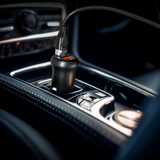 MB - 2-in-1 Car Charger (USB-A & USB-C) w/ 3ft USB-C to USB-C Cable - Black