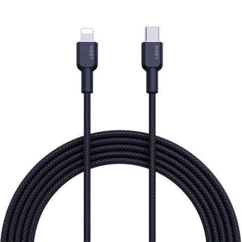 AKY - MFi Certified Lightning to USB-C Braided Cable (1.8m/5.9ft)