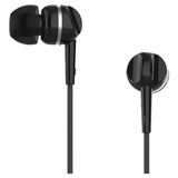 MT - Earbuds 105 In-Ear Headphones w/ Mic - Black