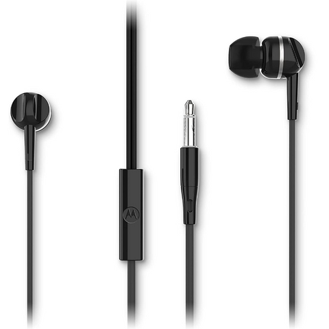 MT - Earbuds 105 In-Ear Headphones w/ Mic - Black