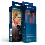 MT - Earbuds 2-S In-Ear Headphones w/ Mic - Red