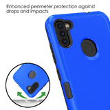 MB - Premium Protector Cover for Samsung Galaxy A11 - Blue/Black