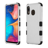 MB - TUFF Hybrid Protector Case for Samsung A20 - Gray/Black