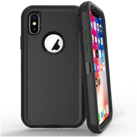 iPhone X/XS - Heavy Duty Rugged Case - Black