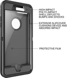iPhone 6/7/8 Plus - Heavy Duty Rugged Case - Gray/Green