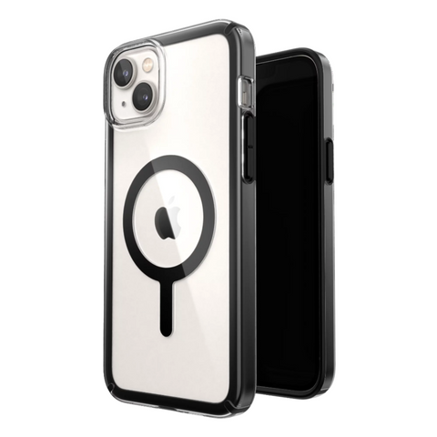 SP - GemShell Case w/ MagSafe Compatible for iPhone 14 / iPhone 13 - Black/Clear
