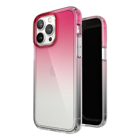 SP - GemShell Edition Case for iPhone 14 Pro Max - Pink Fade/Clear