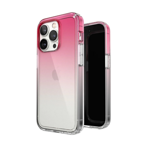 SP - GemShell Edition Case for iPhone 14 Pro - Pink Fade/Clear