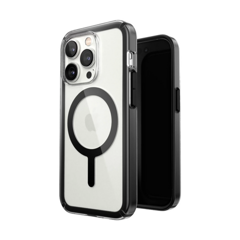 SP - GemShell Case w/ MagSafe Compatible for iPhone 14 Pro - Black/Clear