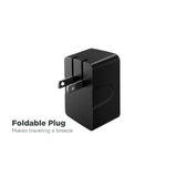 QC - 24W Dual Port Wall Charger - Black