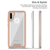 MB - Lux Series Case w/Tempered Glass for Samsung Galaxy A11 - Rose Gold