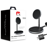 MB - 2-in-1 Wireless Charging Stand for iPhone 12/ 13/14 Series - Black