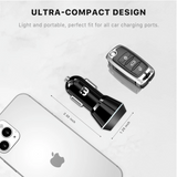 MB - Dual Port 20W (USB-A & USB-C) Car Charger - Black