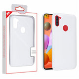 MB - Frost Hybrid Cover for Samsung Galaxy A11 - White Frosted/Semi White