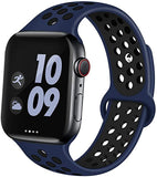 iWatch Breathable Silicone Band - Navy/Black (38-40MM) Size