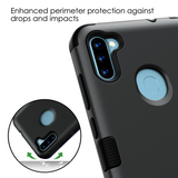 MB - TUFF Hybrid Protector Cover for Samsung Galaxy A11 - Black