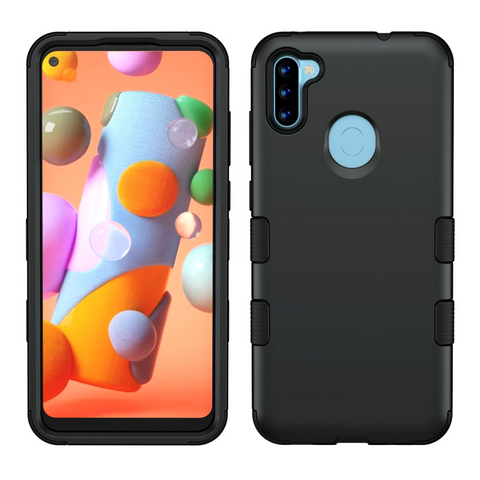 MB - TUFF Hybrid Protector Cover for Samsung Galaxy A11 - Black