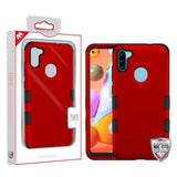 MB - Hybrid Protector Cover for Samsung Galaxy A11 - Red/Black