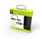 BKT-PwrRev MicroUSB Cable w/USB-C Adapter (1M)