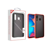 MB - Frost Hybrid Case for Samsung A20 - Black/Red