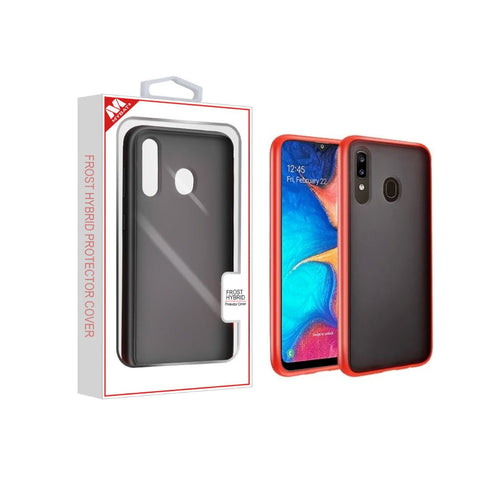 MB - Frost Hybrid Case for Samsung A20 - Black/Red