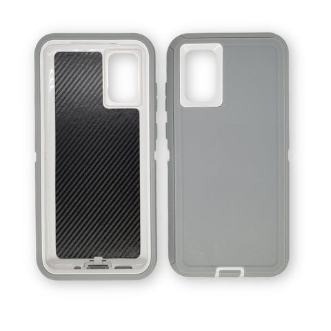 Samsung Galaxy S20 - Heavy Duty Rugged Case - Silver/White