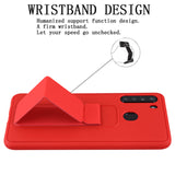 AR - Hybrid Cover w/Foldable Stand for Samsung Galaxy A11 - Red