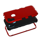 MB - Hybrid Protector Cover for Samsung Galaxy A11 - Red/Black