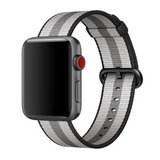 OEM Woven Nylon Band for Apple Watch 42mm - Black Stripe