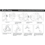 TCT - Extendable Phone Dashboard Mount - Green