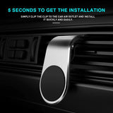 Air Vent Metal Magnetic Car Phone Holder-Gold