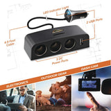 AA - 12V Car Power Station w/ 3 DC + 2 USB
