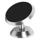 360 Degree Magnetic Car Phone Holder - Silver