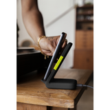 HM - InfinityLab InstantStation Wireless Charging Stand w/ 33W (USB-C & USB-A) - Black