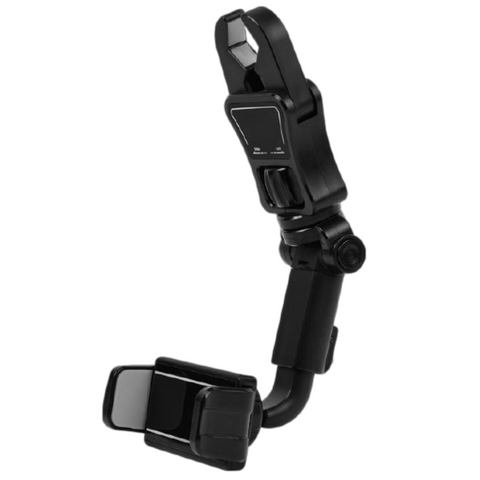 TCT - Rear View Mirror & Headrest Mount for Smartphones - Black/Gray