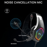 MB - J20 Gaming Headset w/ RGB Light - Black